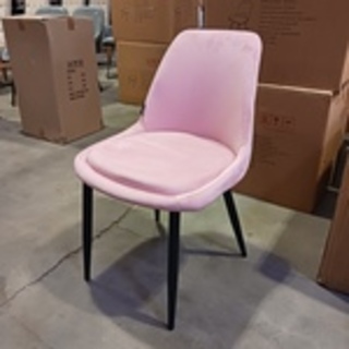 4x Velvet eetkamerstoel, roze, 2025